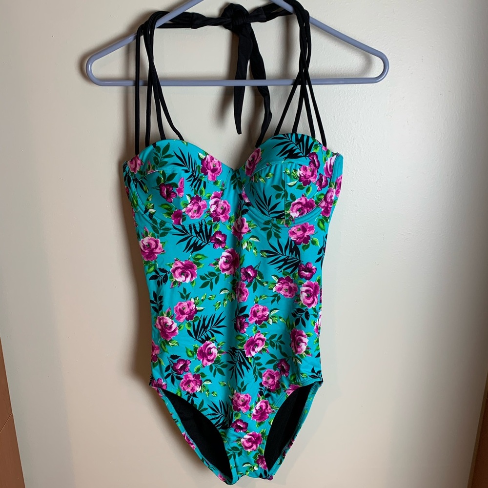 Brand new floral bathing suit with tags